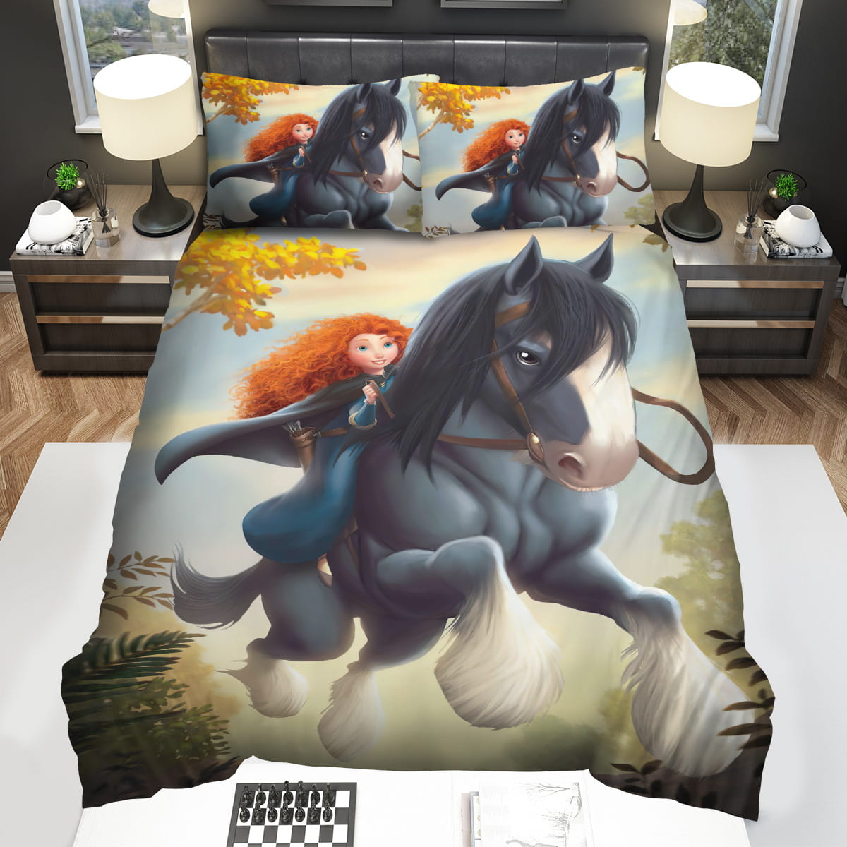 Disney Princess Merida & Angus Horse Riding Bedding Sets Duvet Cover Flatsheet Pillowcase