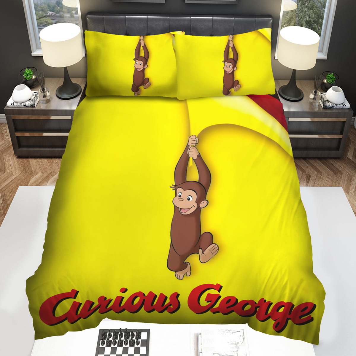 Curious George Photo Bedding Sets Duvet Cover Flatsheet Pillowcase