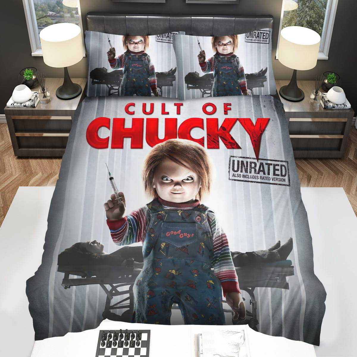 Curse Of Chucky Poster Decorative Bedding Sets with Duvet Cover Flatsheet Pillowcase