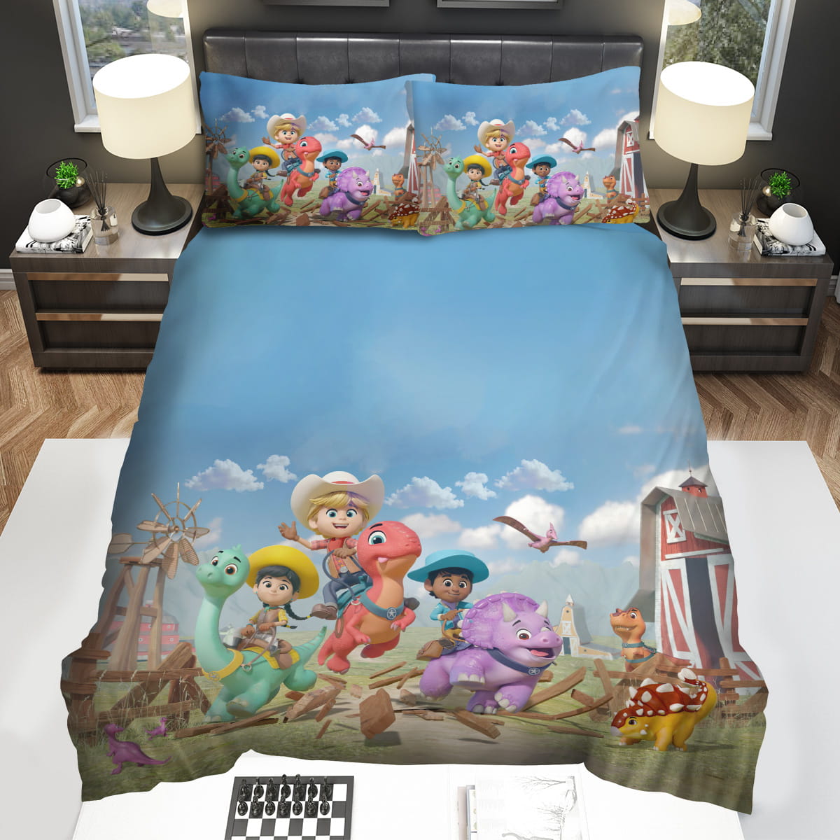 Dino Ranch Main Characters Poster Bedding Sets Gift For Christmas Birthday Thanksgiving