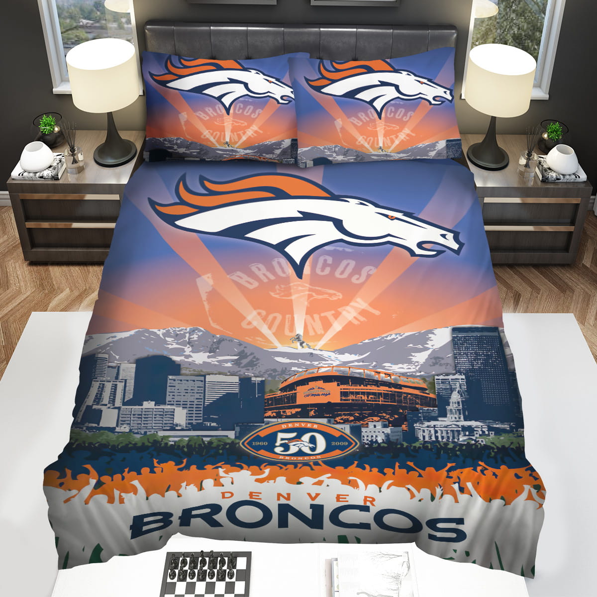 Denver Broncos American Football Bedding Sets Gift For Christmas Birthday Thanksgiving