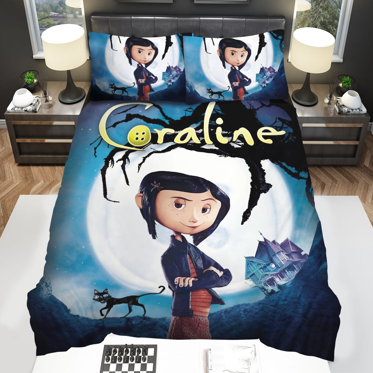 Coraline Movie Bedding Sets Gift For Christmas Thanksgiving Halloween