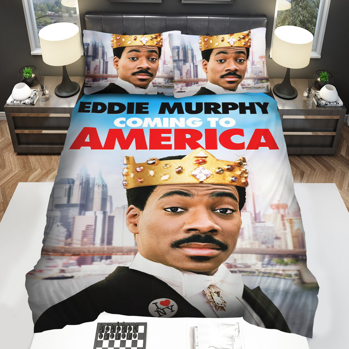 Coming To America Eddie Murphy Film Poster Bedding Sets Gift For Christmas Thanksgiving Halloween