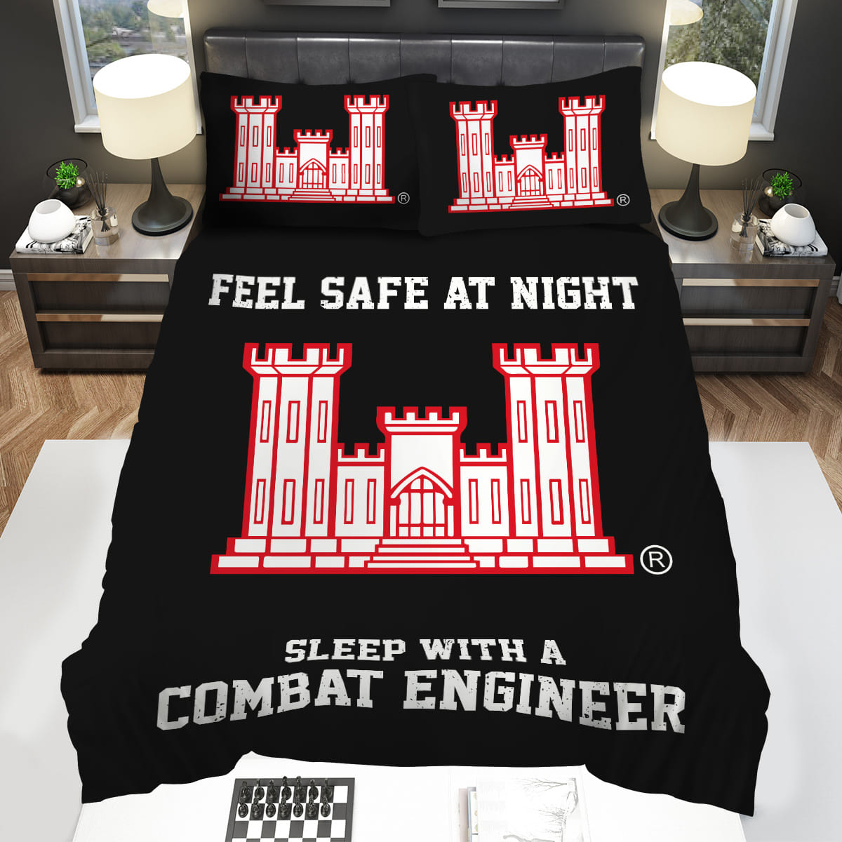 Combat Engineer Feel Safe At Night Quilt Bedding Sets Gift For Christmas Birthday Thanksgiving