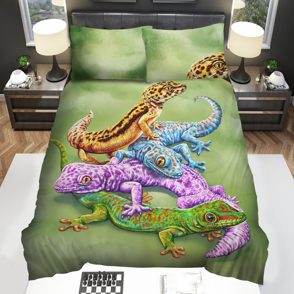 Geckos Bedding Sets Gift For Christmas Birthday Thanksgiving
