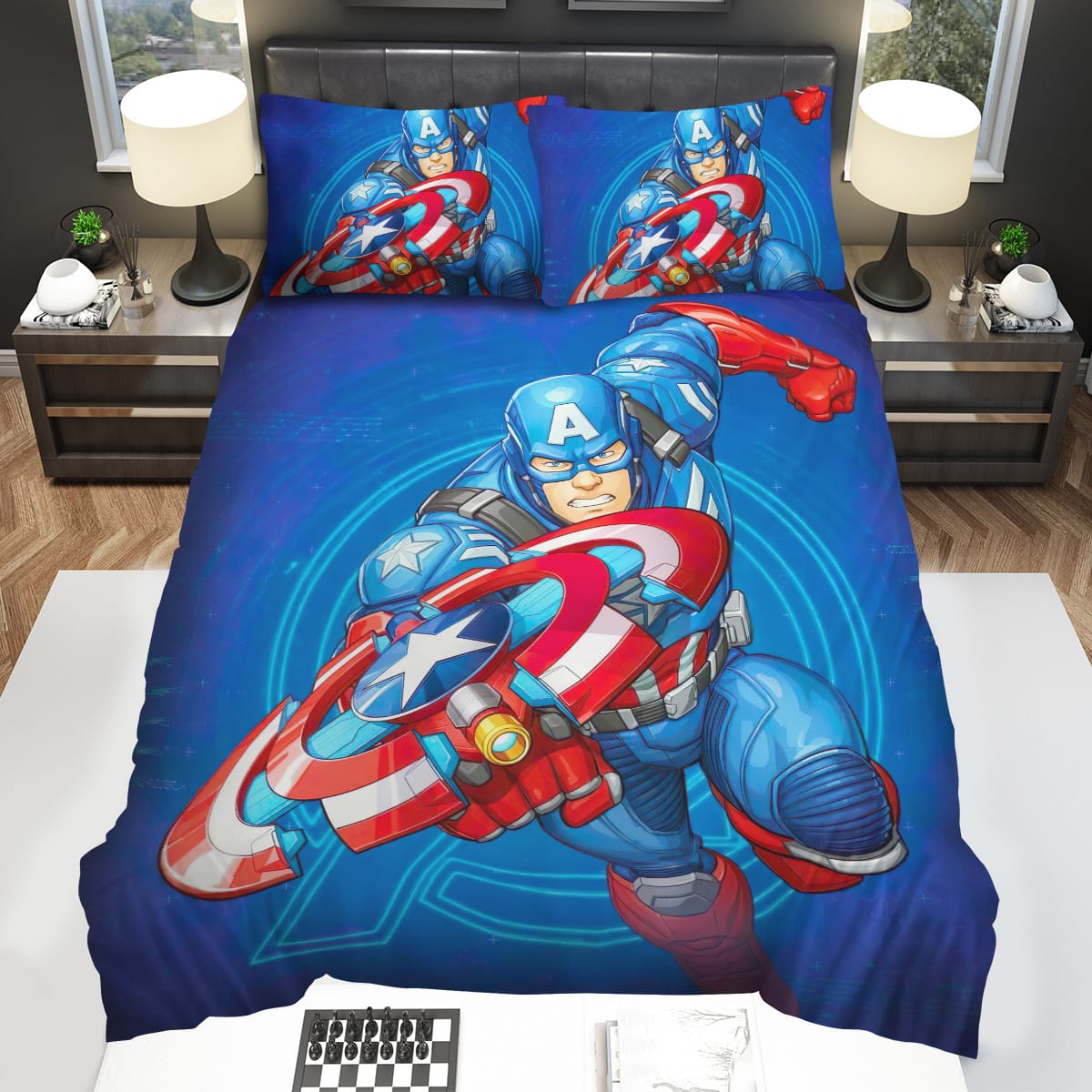 Captain America Comic Bedding Sets Duvet Cover Flatsheet Pillowcase