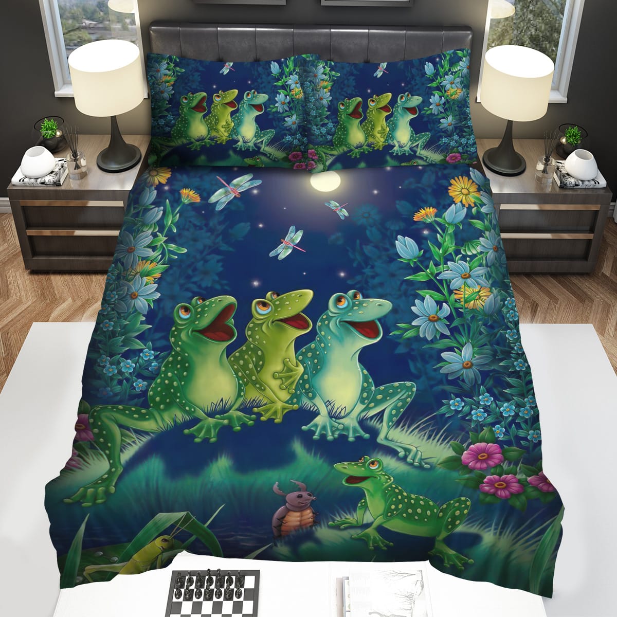 Frog Bedding Sets Gift For Christmas Thanksgiving Halloween