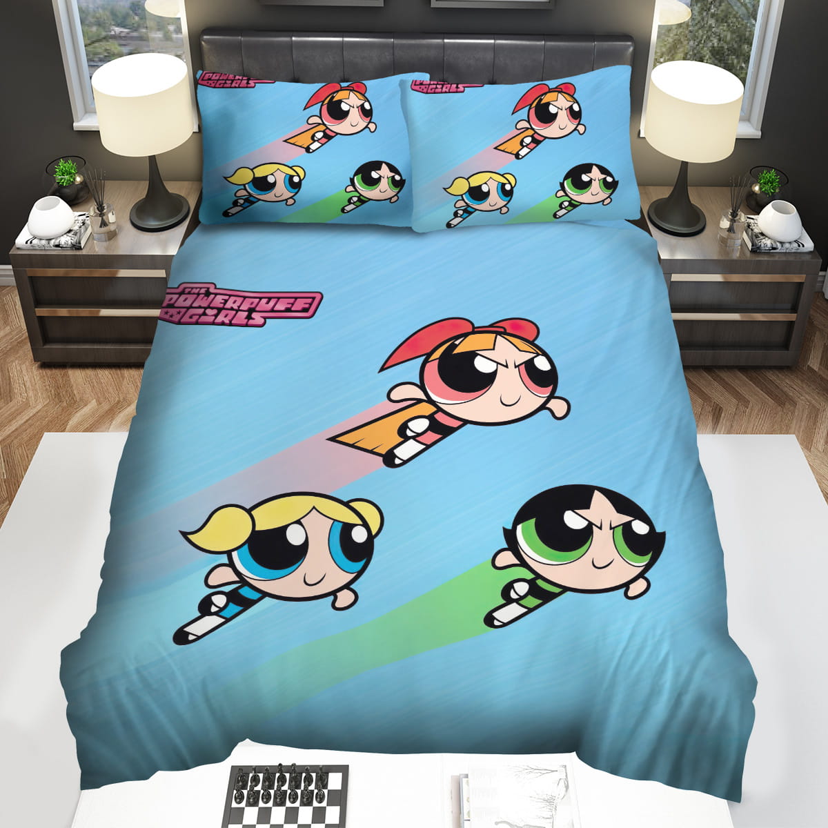 Flying Powerpuff Girls Bedding Sets Gift For Christmas Thanksgiving Halloween