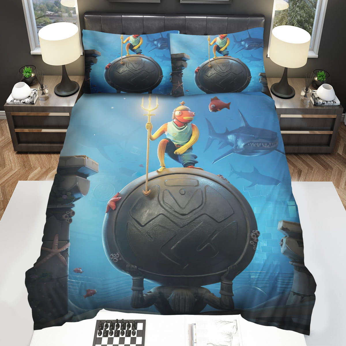 Fortnite Fiststick And The Trident Bedding Sets Duvet Cover Flatsheet Pillowcase