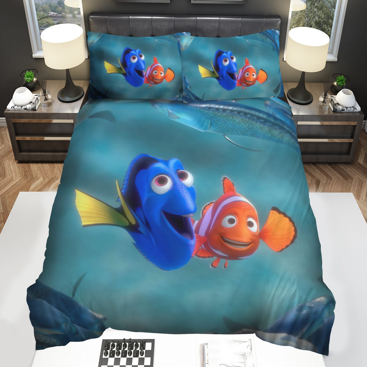 Finding Nemo Marlin And Dory Goodbye To Group Of Fishs Decorative Bedding Sets For Fan