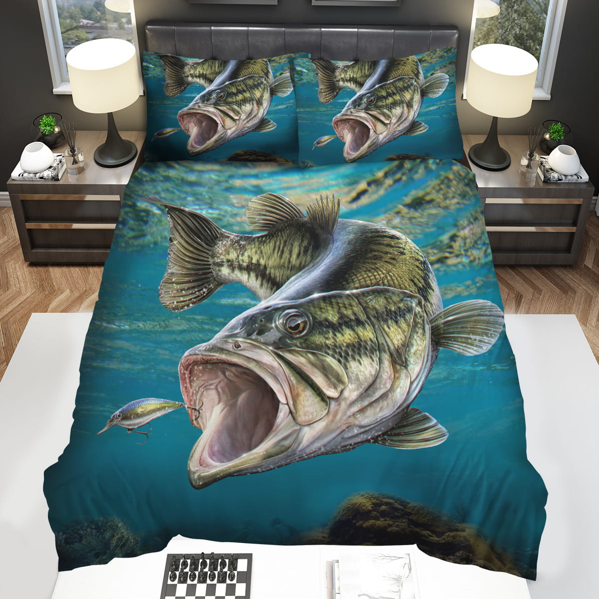 Fishing Bedding Sets Gift For Christmas Thanksgiving Halloween