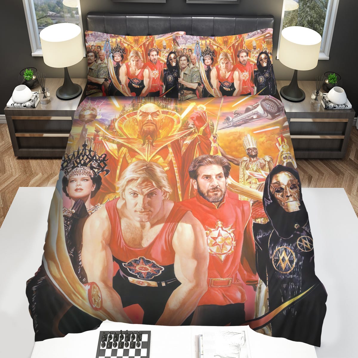 Flash Gordon Movie Art Decorative Bedding Sets with Duvet Cover Flatsheet Pillowcase