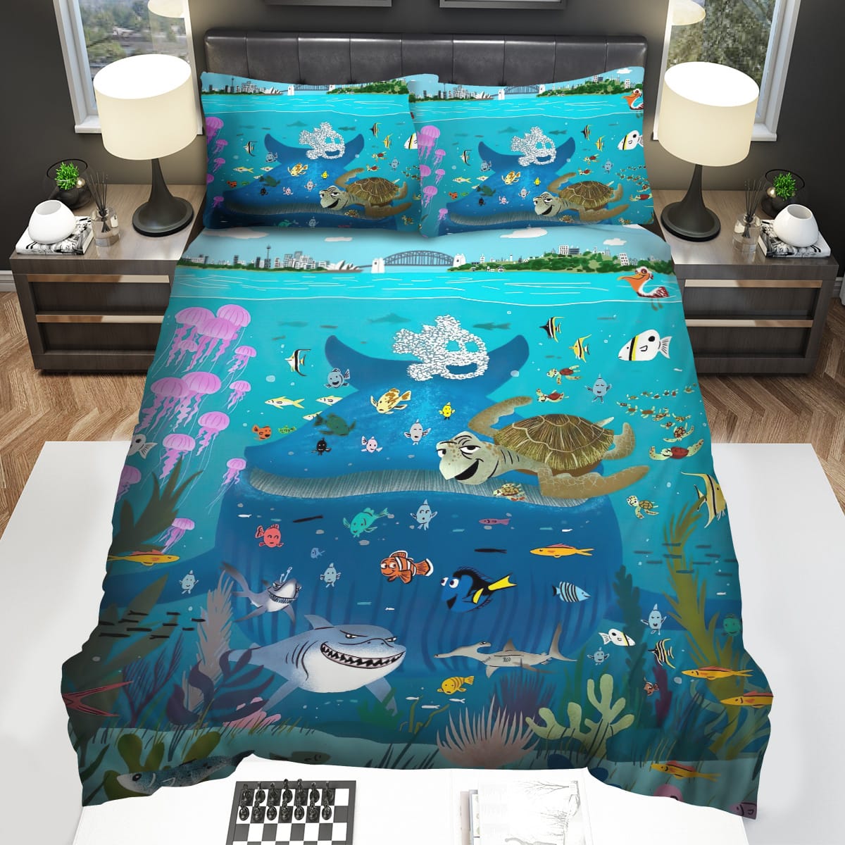 Finding Nemo Characters Drawing Bedding Sets Duvet Cover Flatsheet Pillowcase