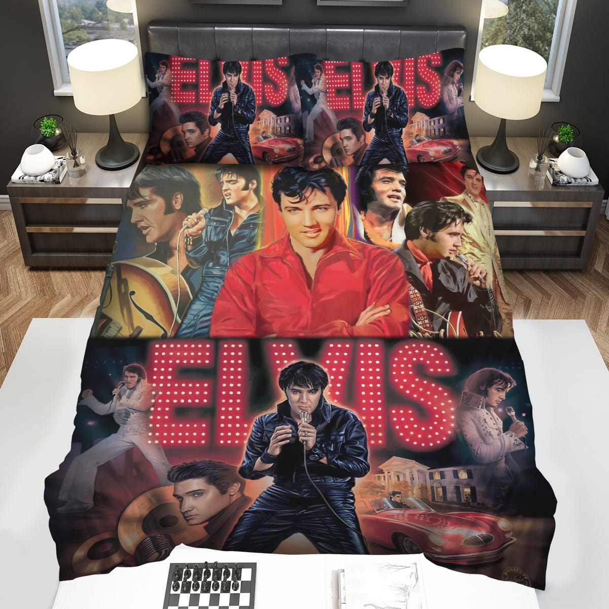 Elvis Presley Bedding Sets Gift For Christmas Thanksgiving Halloween