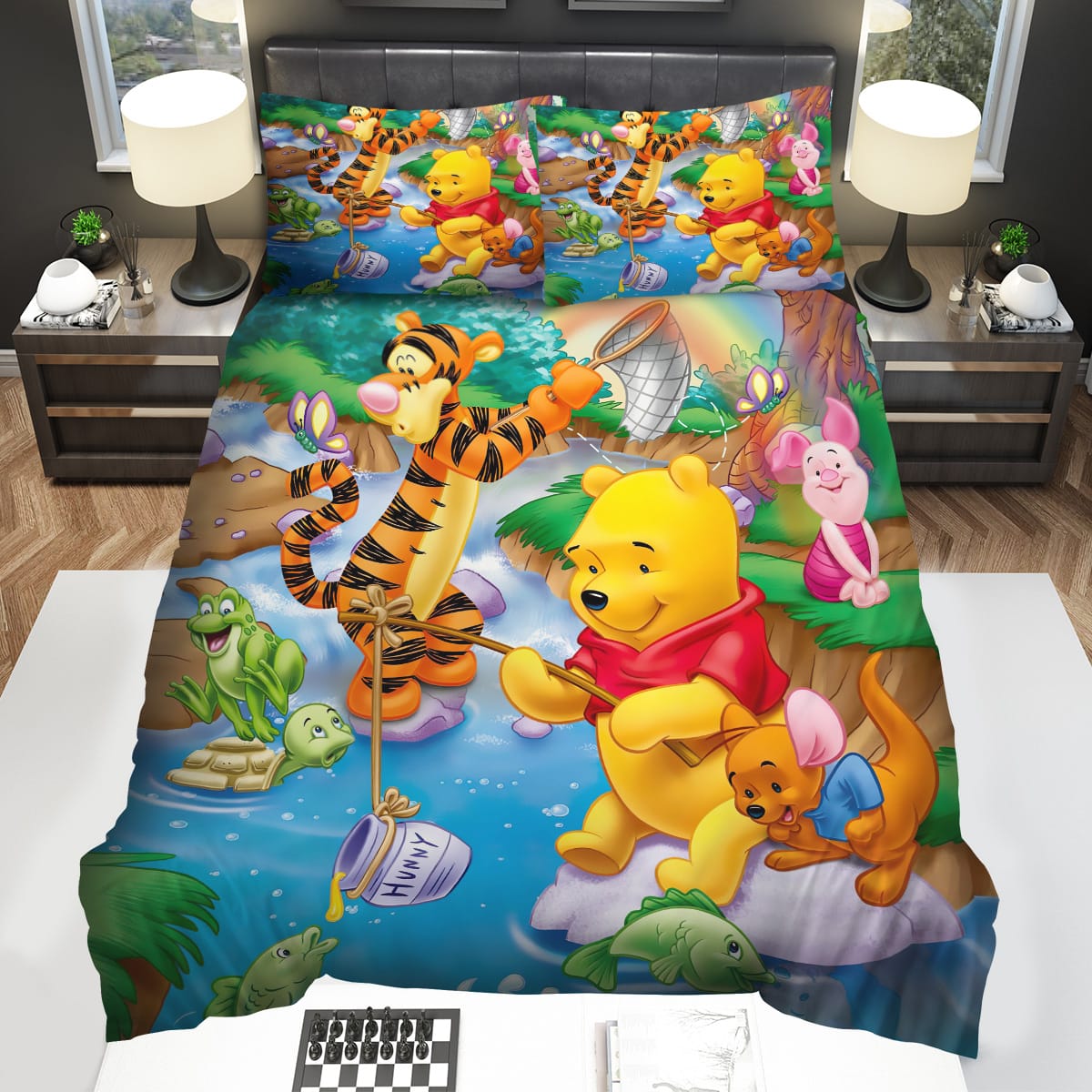 Disney Winnie The Pooh & Friends In The Streams Bedding Sets Gift For Christmas Thanksgiving Halloween