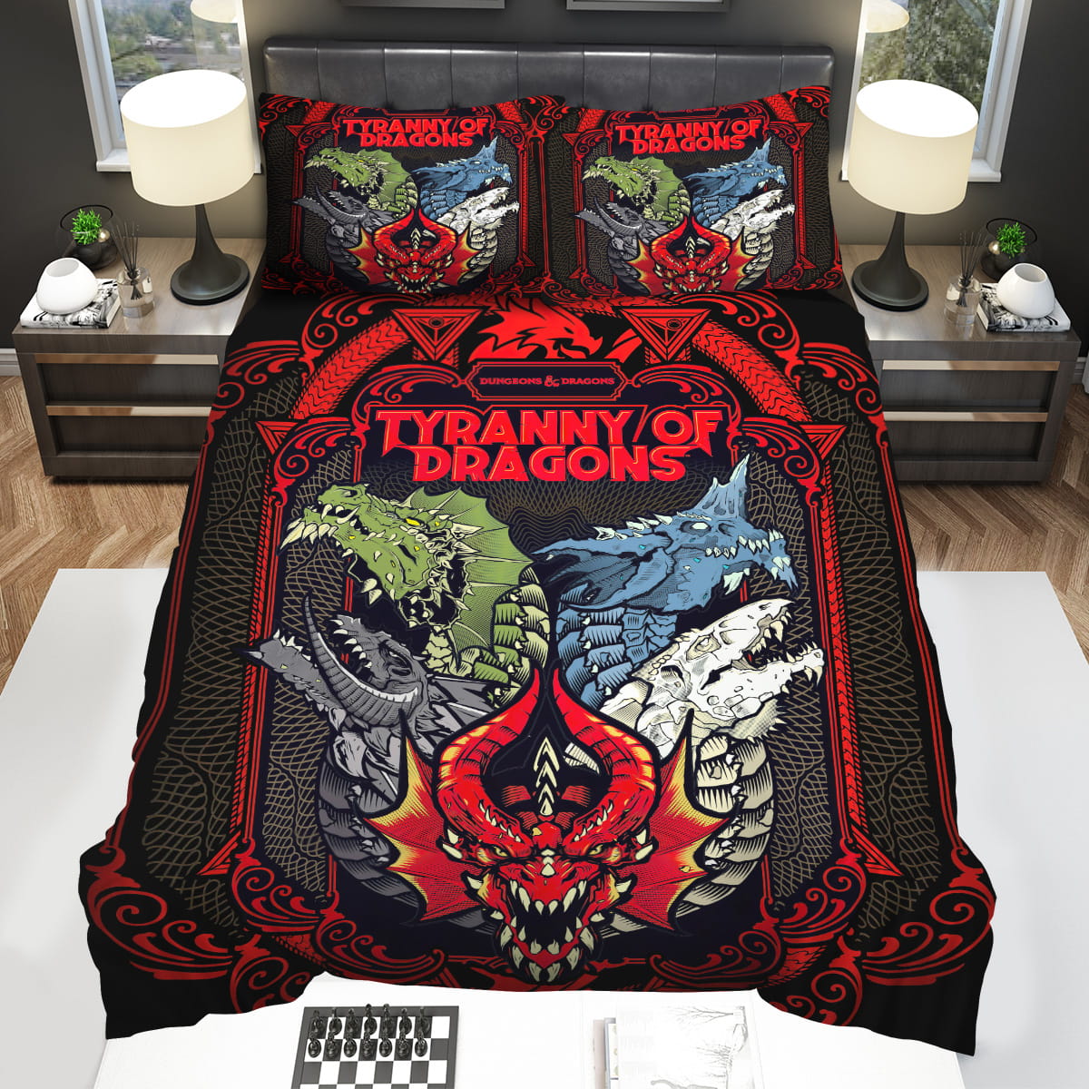Dnd Art Tyranny Of Dragons Decorative Bedding Sets with Duvet Cover Flatsheet Pillowcase