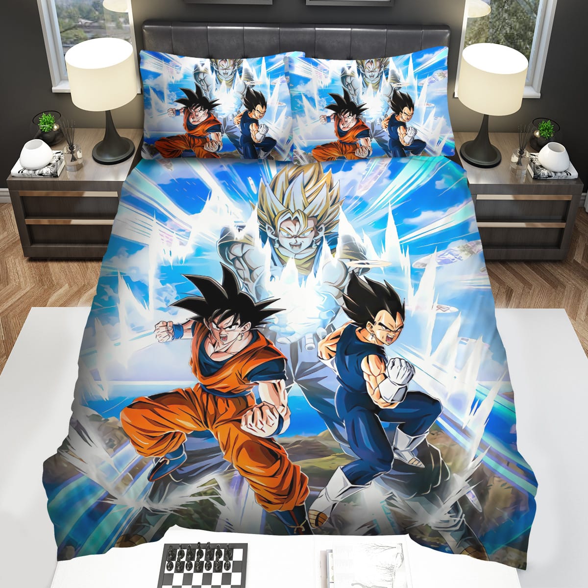 Dragon Ball Goku & Vegeta Fusion Bedding Sets Gift For Christmas Birthday Thanksgiving