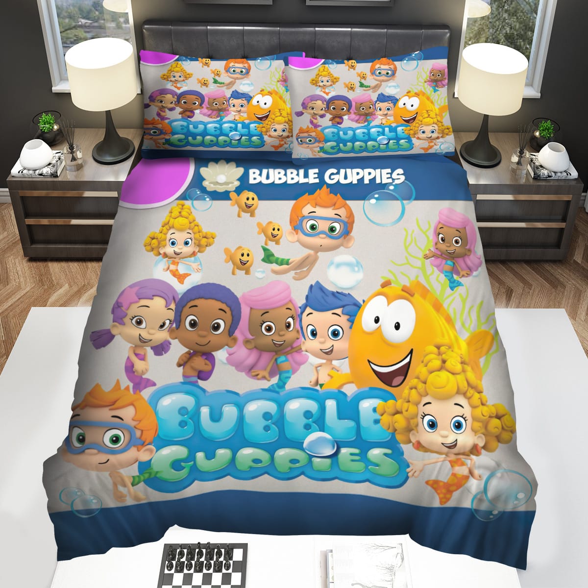 Bubble Guppies Group Posing Bedding Sets Gift For Christmas Thanksgiving Halloween