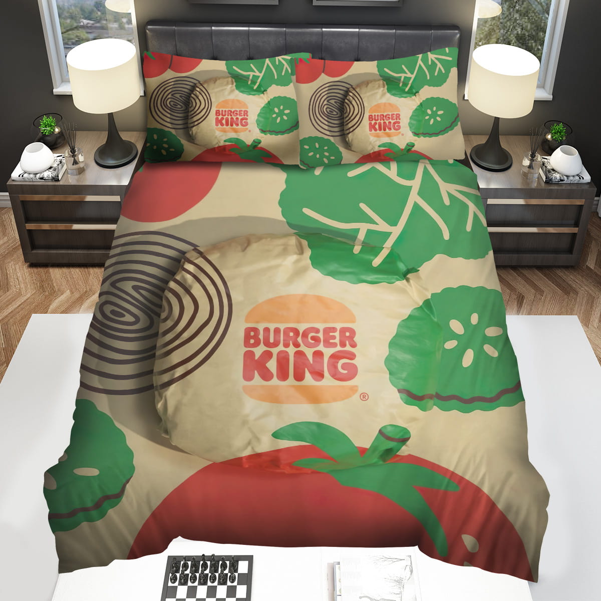 Burger King Flame-Grilled Whopper Wrap Bedding Sets Duvet Cover Flatsheet Pillowcase