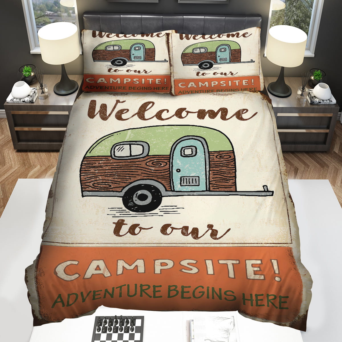 Camper Welcome To Our Campsites Bedding Sets Gift For Christmas Birthday Thanksgiving