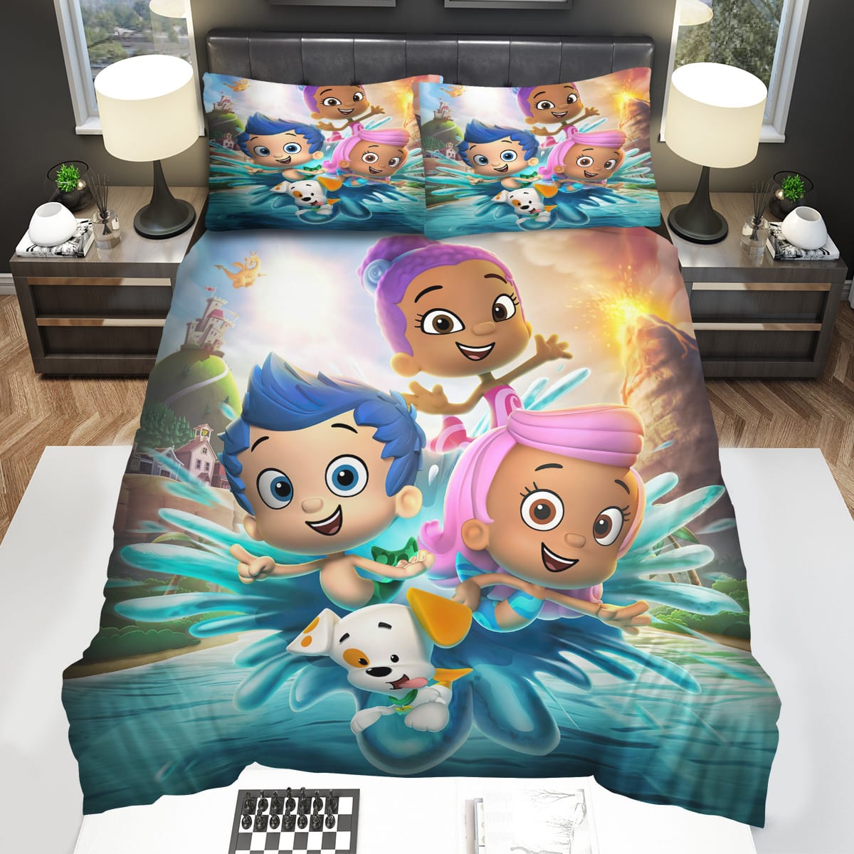 Bubble Guppies Molly Gil Puppy And Zooli Artwork Bedding Sets Duvet Cover Flatsheet Pillowcase
