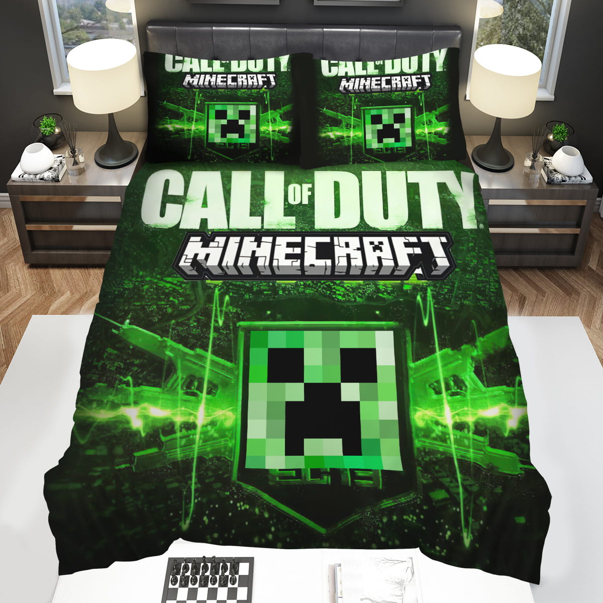 Call Of Duty Minecraft Creeper Decorative Bedding Sets For Fan