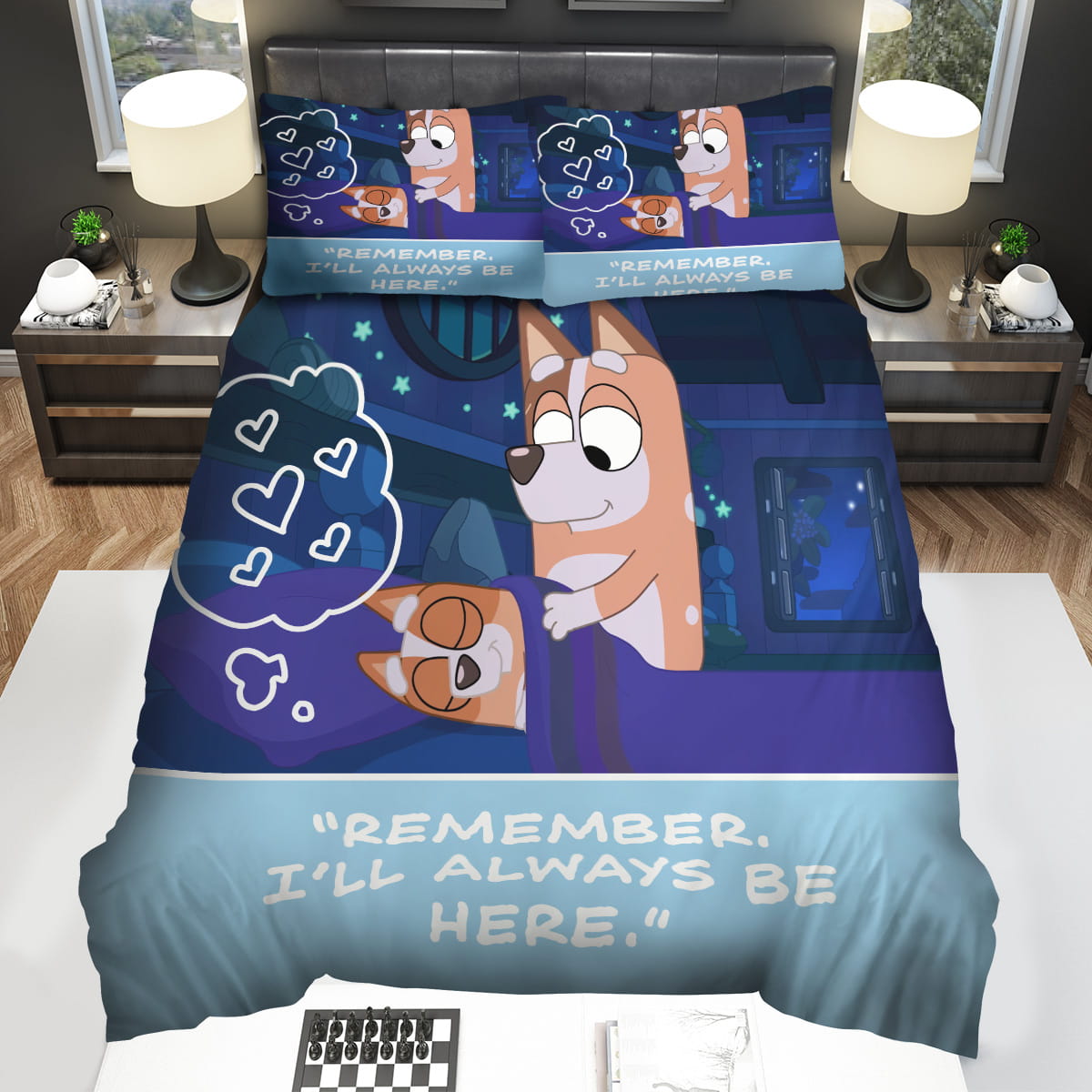 Bluey Bingo & Mother Chilli Time Decorative Bedding Sets with Duvet Cover Flatsheet Pillowcase