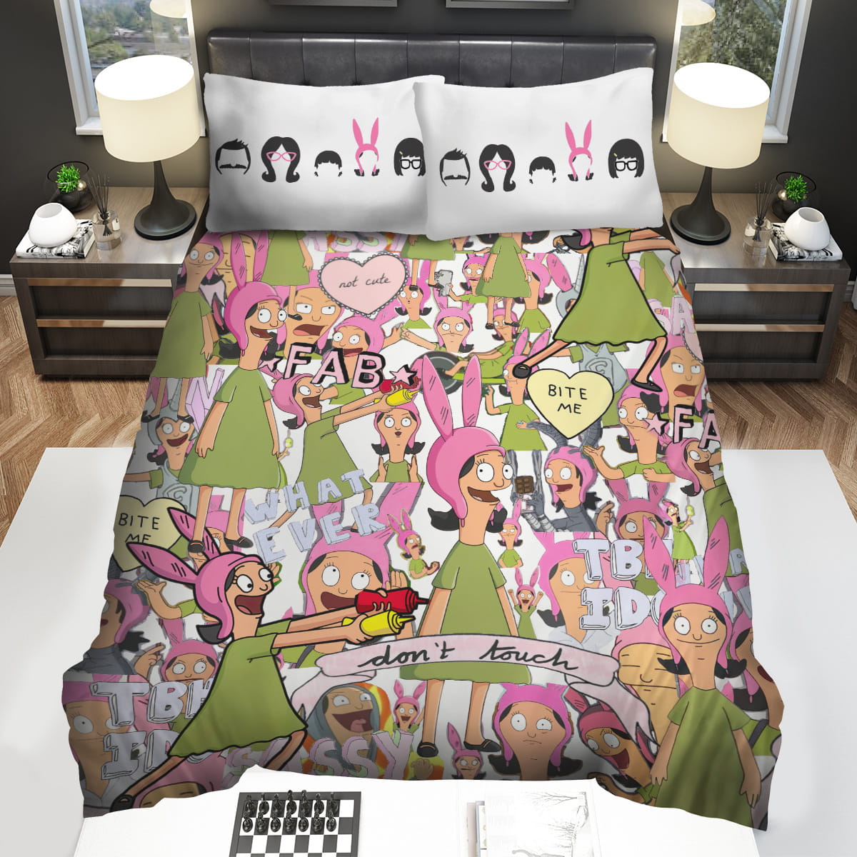 BobS Burgers Decorative Bedding Sets with Duvet Cover Flatsheet Pillowcase