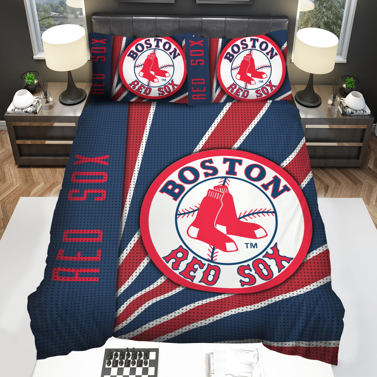 Boston Red Sox Bedding Sets Duvet Cover Flatsheet Pillowcase