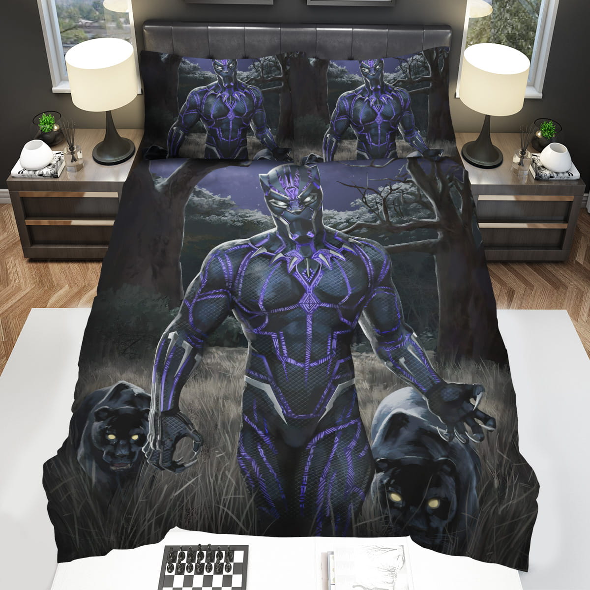 Black Panther & Panthers Bedding Sets Duvet Cover Flatsheet Pillowcase
