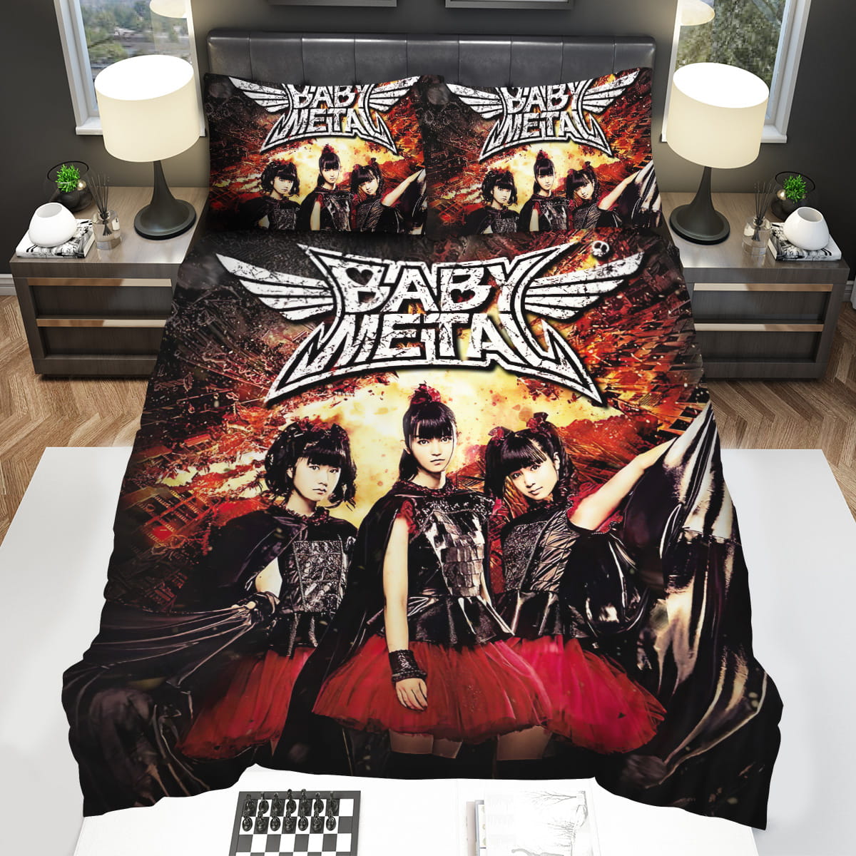 Babymetal Music Poster Album Decorative Bedding Sets with Duvet Cover Flatsheet Pillowcase