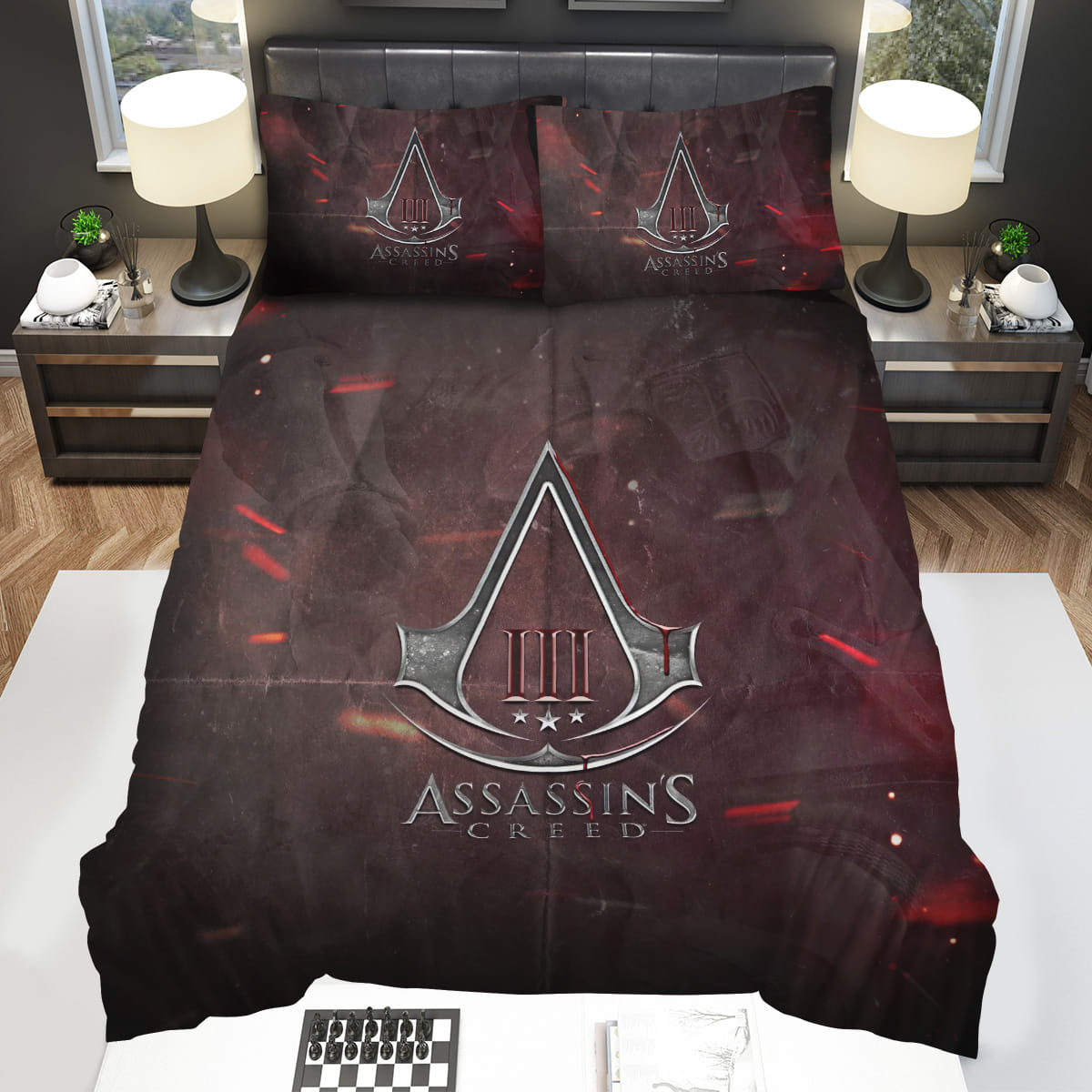Assassins Creed Iii Stars Logo Decorative Bedding Sets with Duvet Cover Flatsheet Pillowcase
