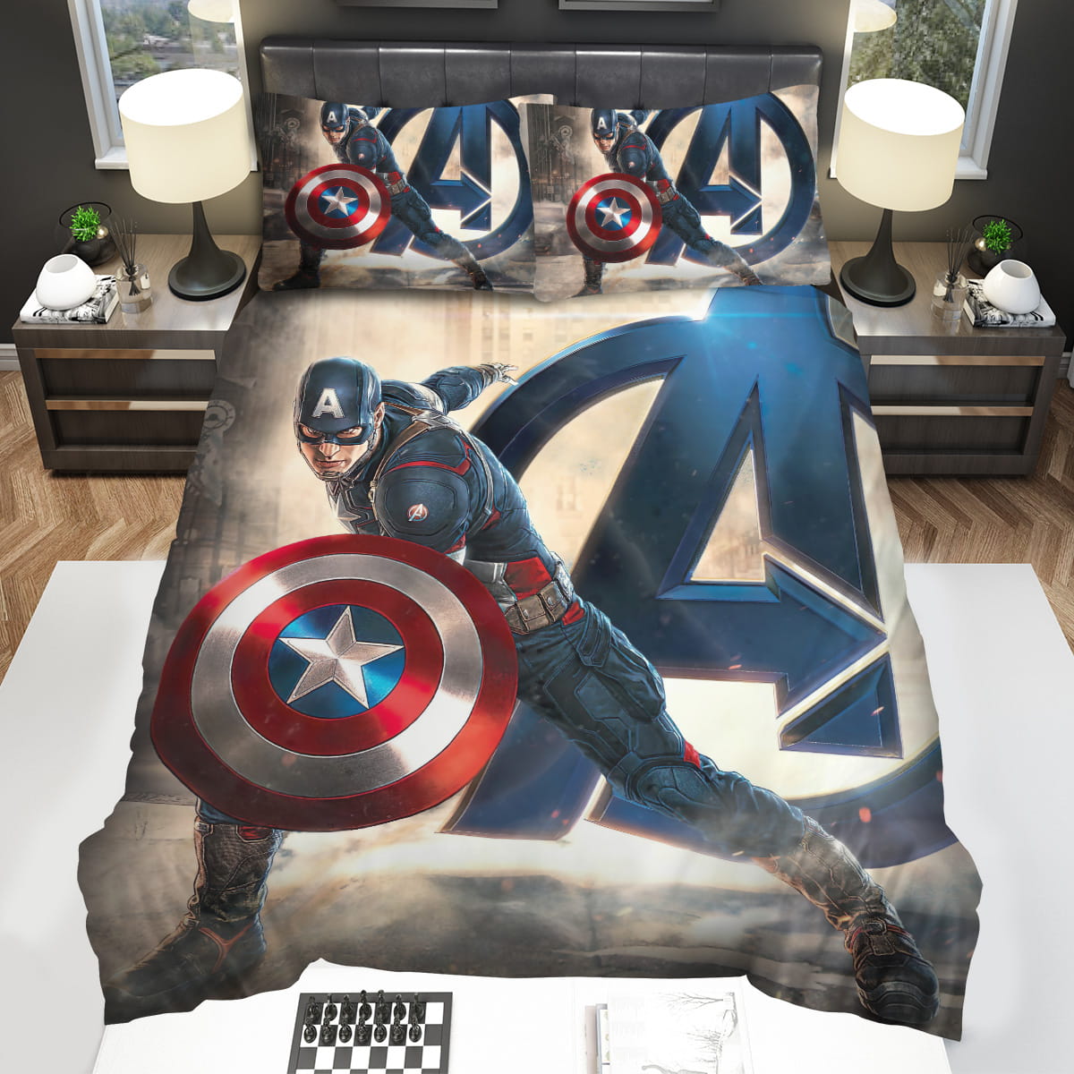 Avengers Captain America Bedding Sets Gift For Christmas Thanksgiving Halloween