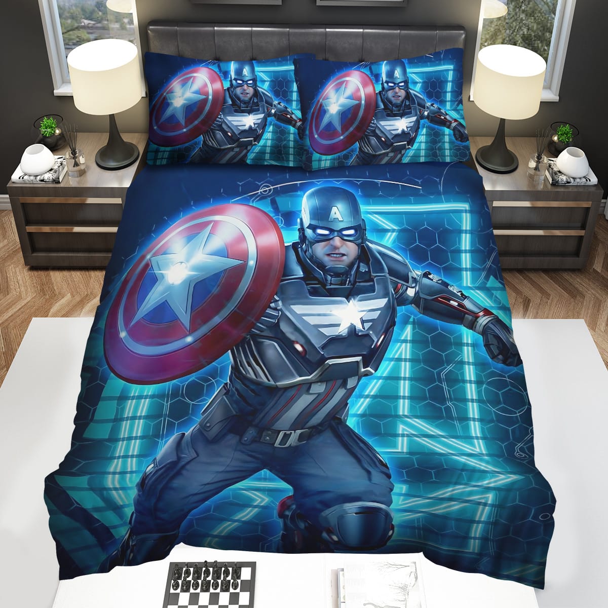 Avengers Captain America Decorative Bedding Sets with Duvet Cover Flatsheet Pillowcase