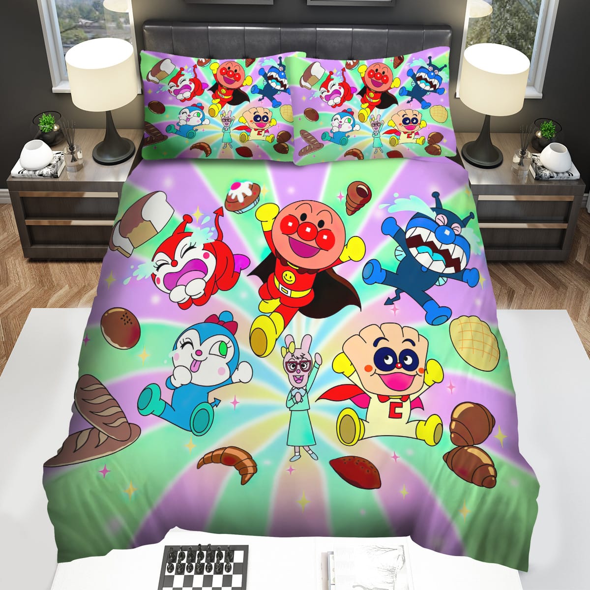 Anpanman Bakery Bedding Sets Gift For Christmas Thanksgiving Halloween