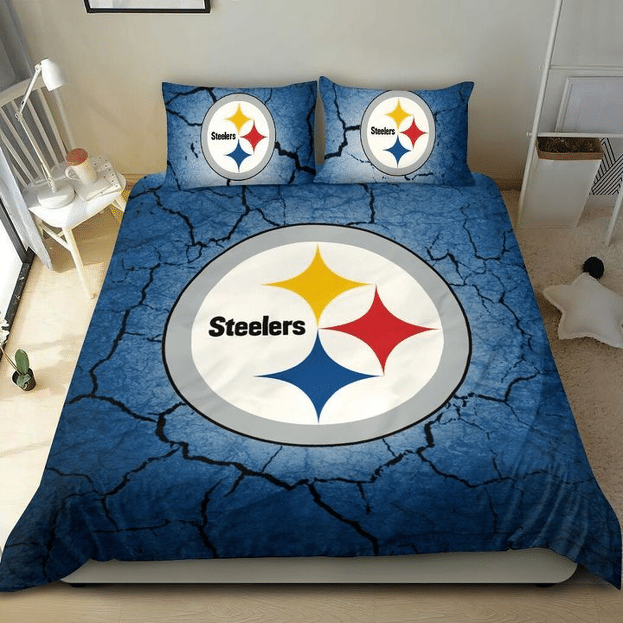 Pittsburgh Steelers W140926 NFL Football Team Bedding Set Duvet Cover With Pillowcase Home Decor Gift For NFL Lovers