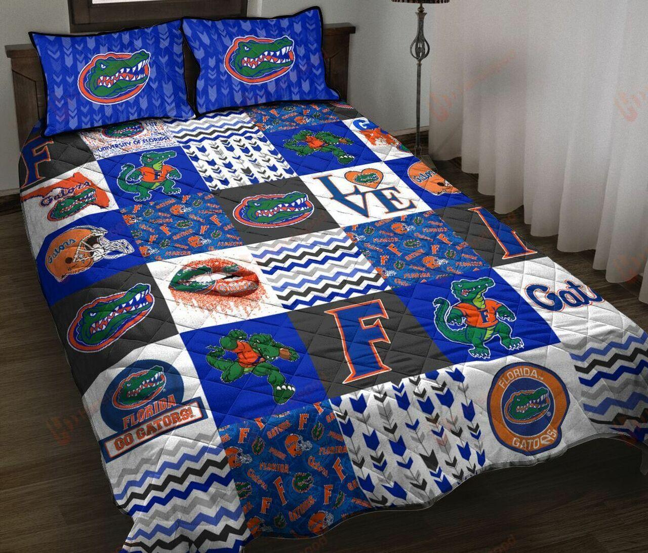 Florida Gators Football Quilt Tn301107 NCAA Football Team Bedding Set Duvet Cover With Pillowcase Home Decor Gift For NCAA Lovers