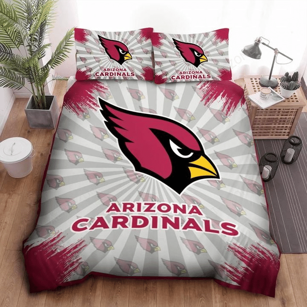 Arizona Cardinals W091002 NFL Football Team Bedding Set Duvet Cover With Pillowcase Home Decor Gift For NFL Lovers