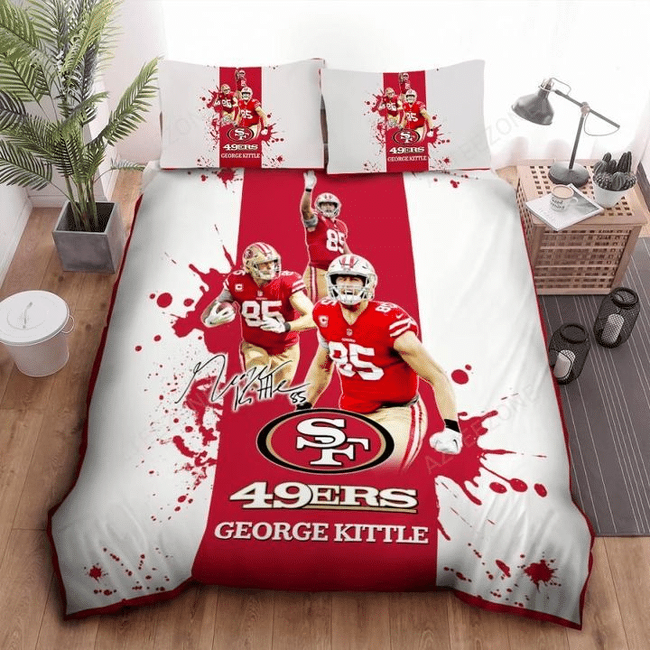 San Francisco 49Ers W240904 NFL Football Team Bedding Set Duvet Cover With Pillowcase Home Decor Gift For NFL Lovers