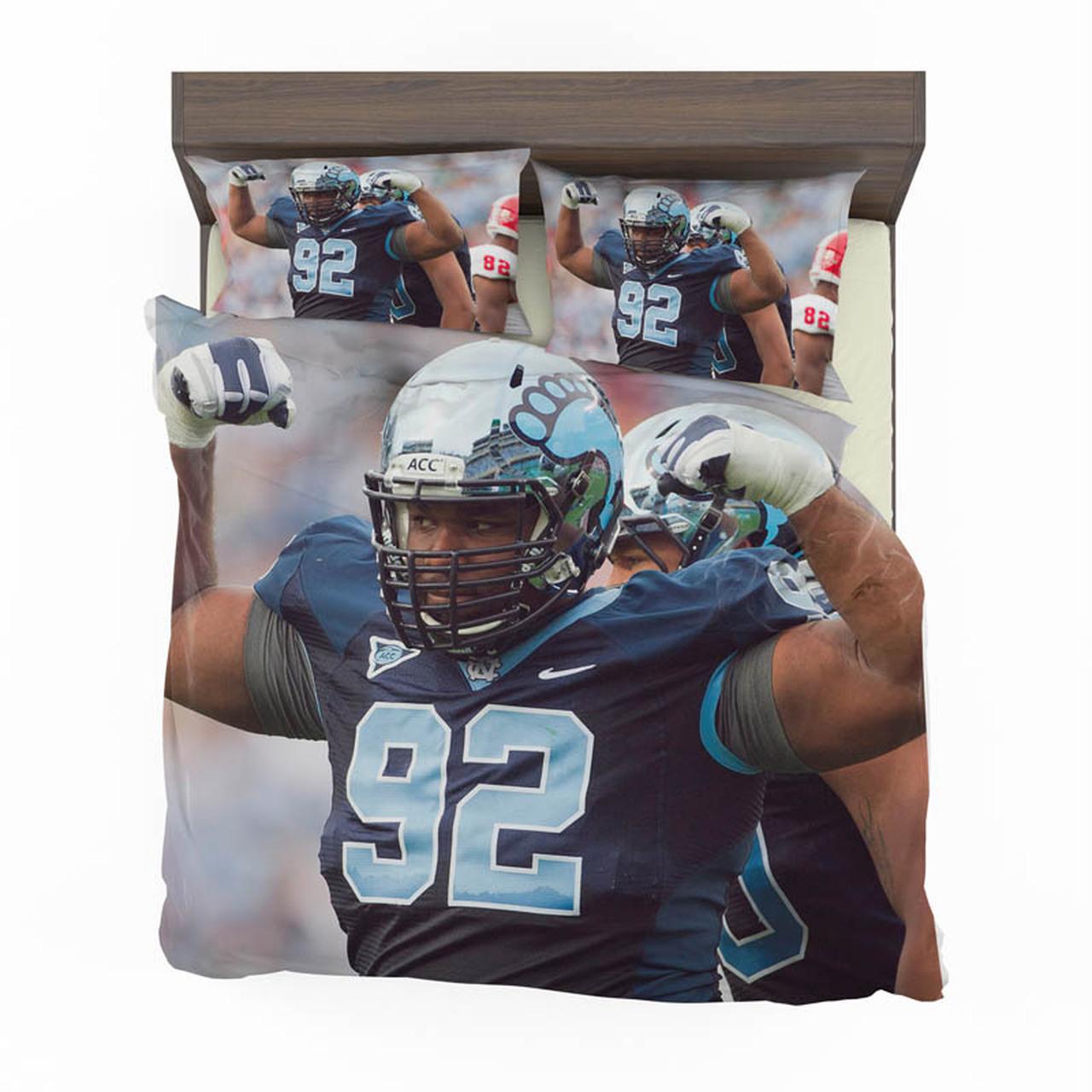 Sylvester Williams North Carolina Detroit Lions Nfl Bedding Set Duvet Cover With Pillowcase Home Decor Gift For NFL Lovers