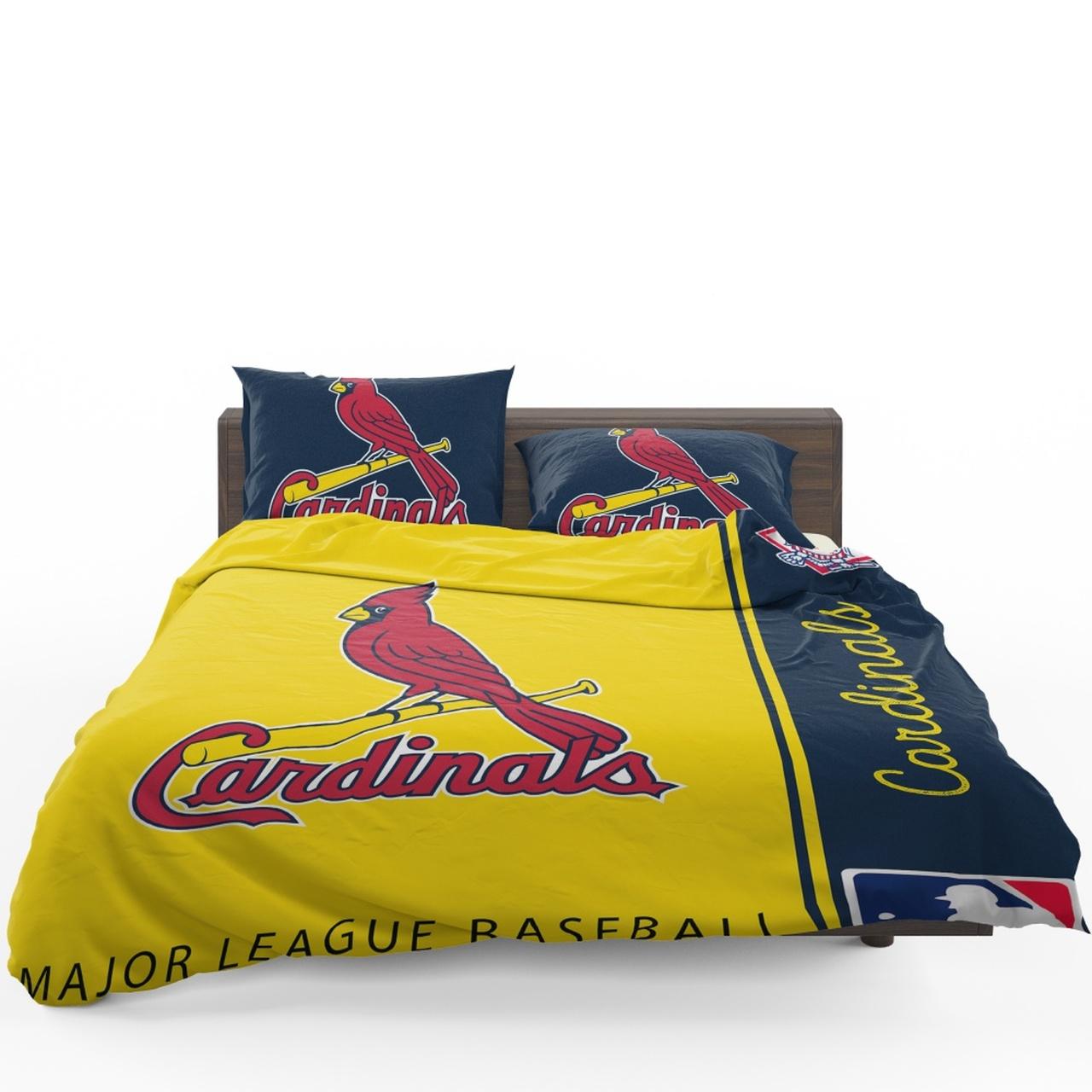 St Louis Cardinals Mlb Baseball National League Bedding Set Duvet Cover With Pillowcase Home Decor Gift For MLB Lovers