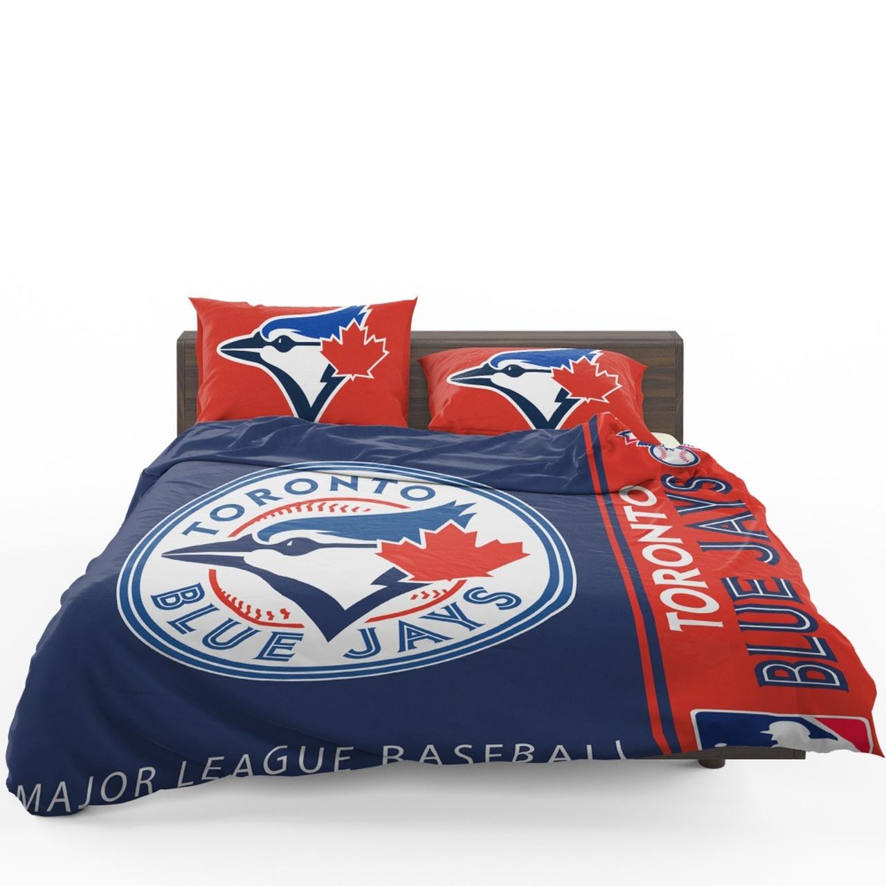 Toronto Blue Jays Mlb Baseball American League Bedding Set Duvet Cover With Pillowcase Home Decor Gift For MLB Lovers