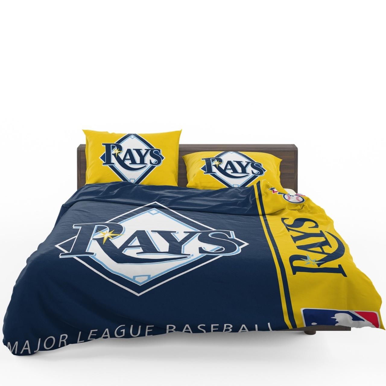 Tampa Bay Rays Mlb Baseball American League Bedding Set Duvet Cover With Pillowcase Home Decor Gift For MLB Lovers