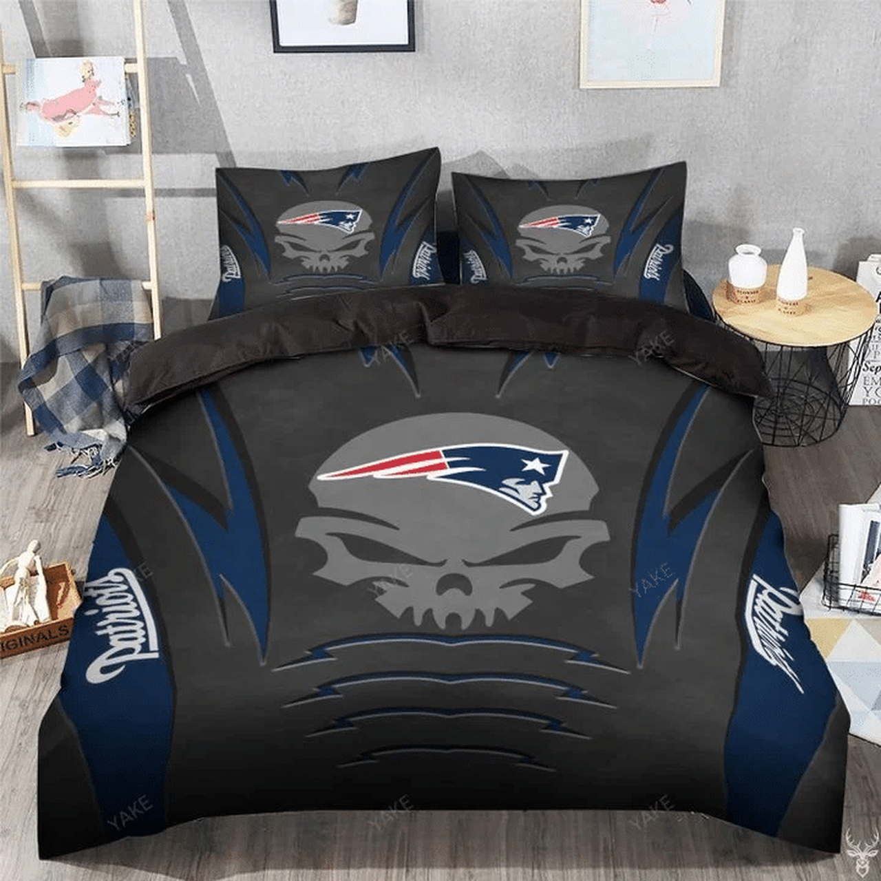 New England Patriots W091001 Bedding Set Duvet Cover With Pillowcase Home Decor Gift For NFL Lovers