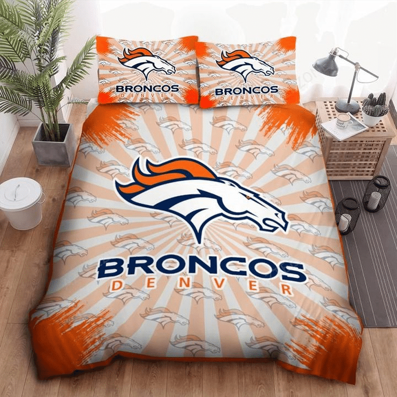 Denver Broncos W280901 Bedding Set Duvet Cover With Pillowcase Home Decor Gift For NFL Lovers