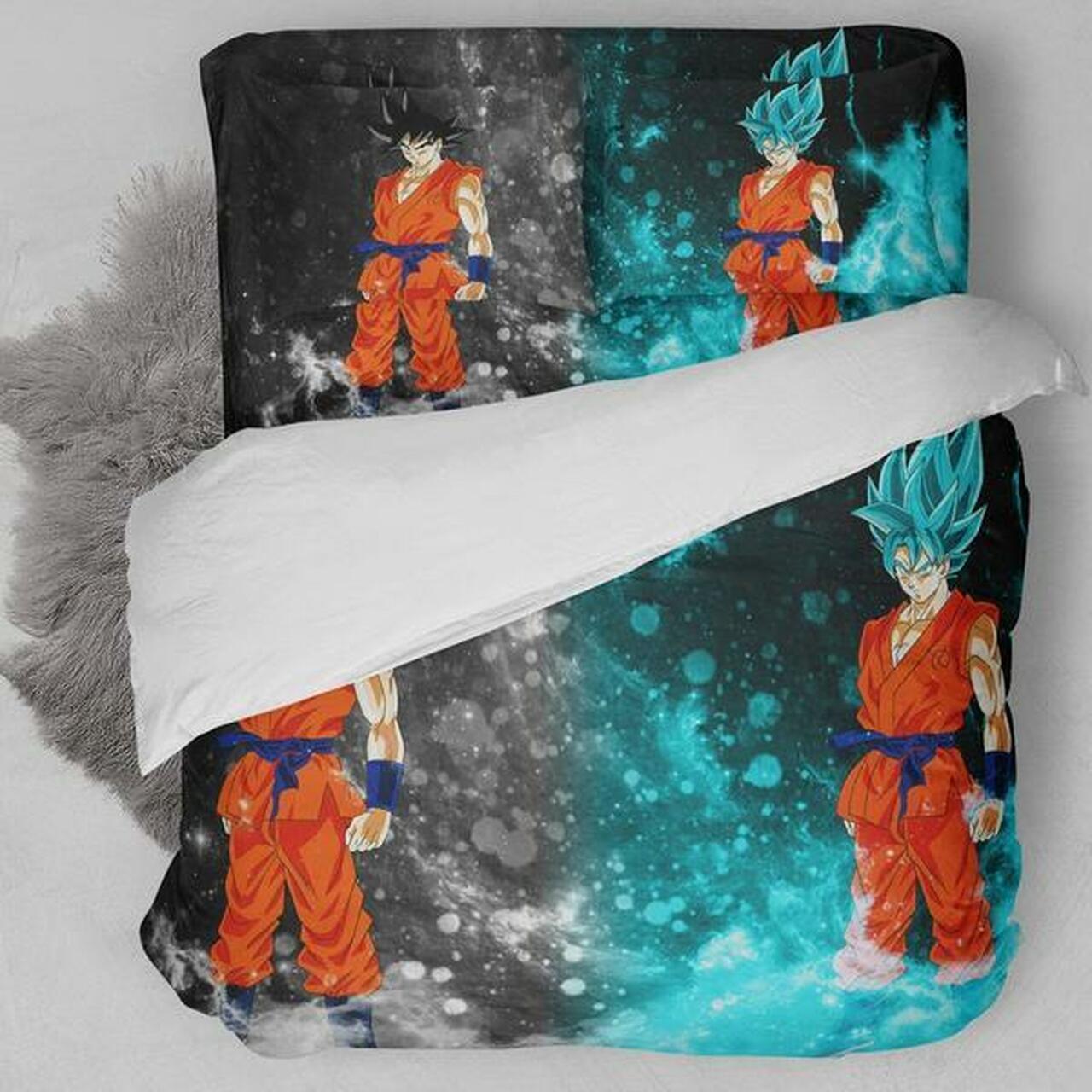 Dragonball EStunning Anime Room Decor Bedding Set Duvet Cover With Pillowcase Meaningful Gift For Kids Friend Family Member Anime Holiday Gift