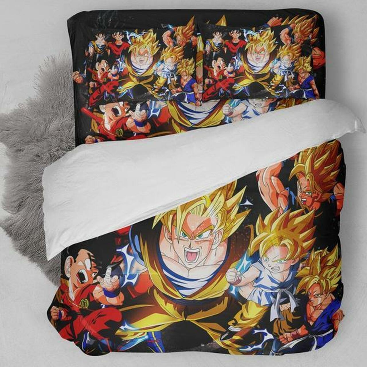 Dragonball CStunning Anime Room Decor Bedding Set Duvet Cover With Pillowcase Meaningful Gift For Kids Friend Family Member Anime Holiday Gift