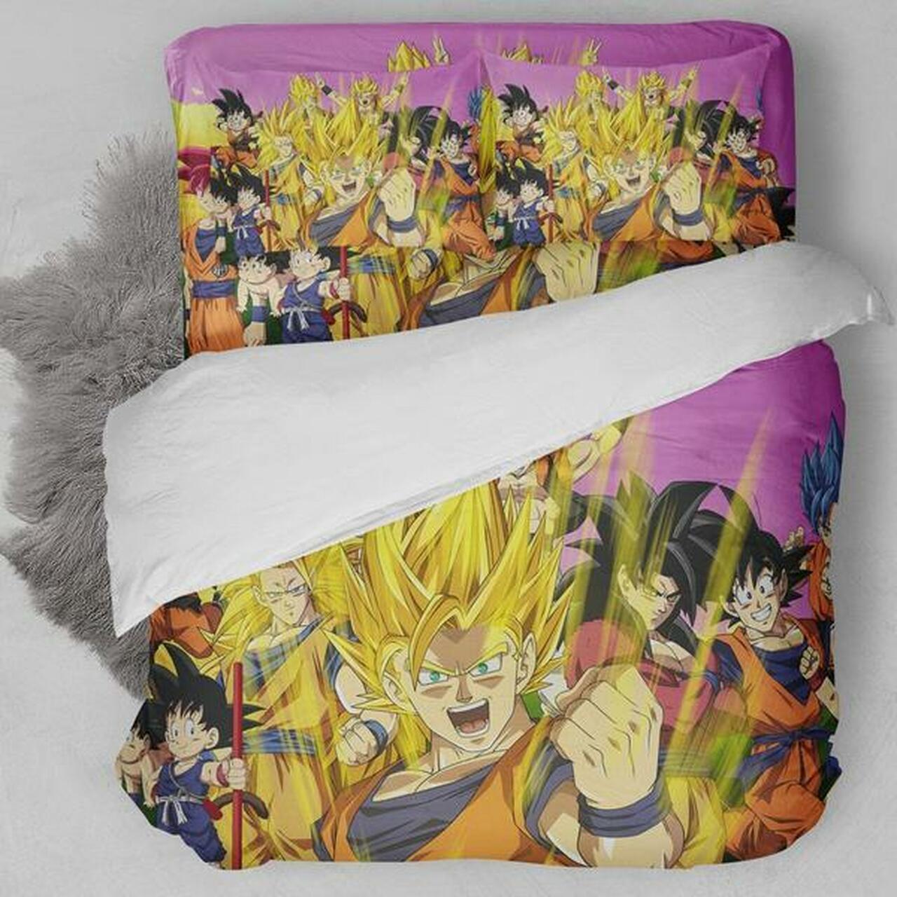 Dragonball BStunning Anime Room Decor Bedding Set Duvet Cover With Pillowcase Meaningful Gift For Kids Friend Family Member Anime Holiday Gift