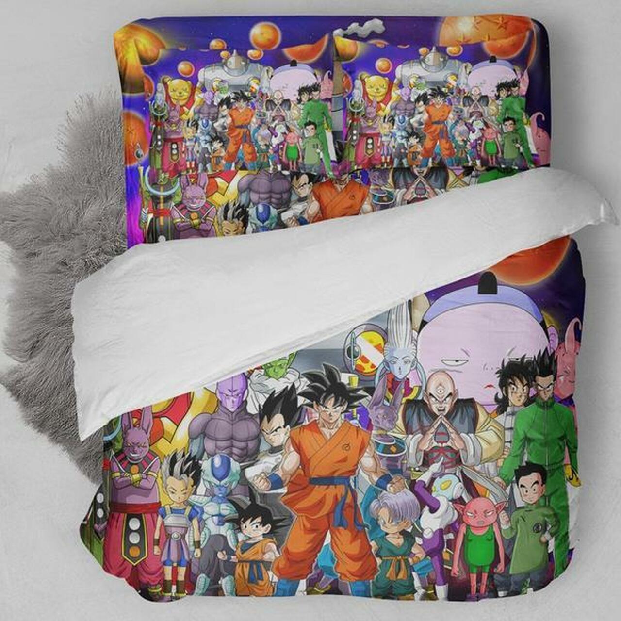 Dragonball FStunning Anime Room Decor Bedding Set Duvet Cover With Pillowcase Meaningful Gift For Kids Friend Family Member Anime Holiday Gift