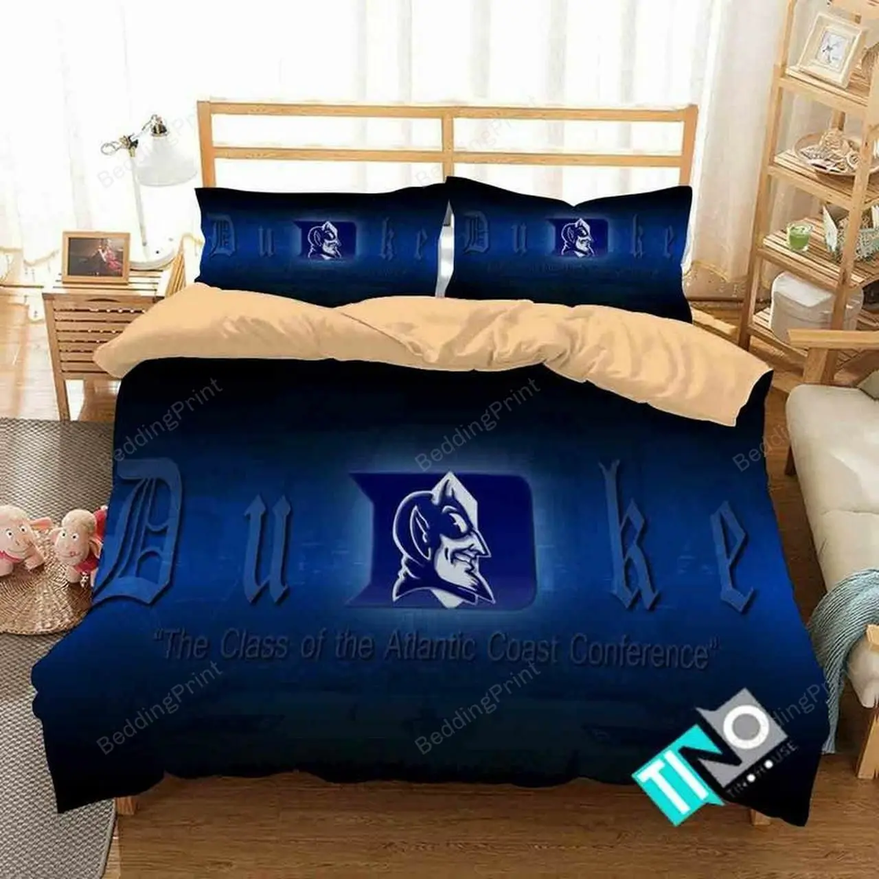 Ncaa Duke Blue Devils 4s Bedding Set Duvet Cover With Pillowcase Home Decor Gift For NCAA Lovers